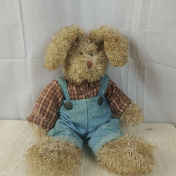 Russ Berrie & Co Plush Stuffed Bunny Rabbit "Carter" - Farmer - Picture 1 of 5